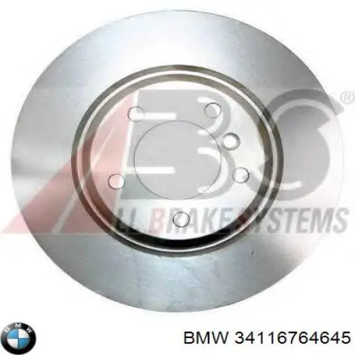 34116764645 BMW диск гальмівний передній