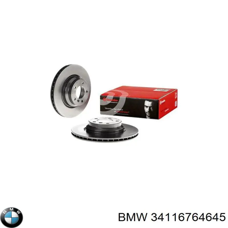 Диск переднього гальма BMW 34116764645 ціна, від 76.30 USD