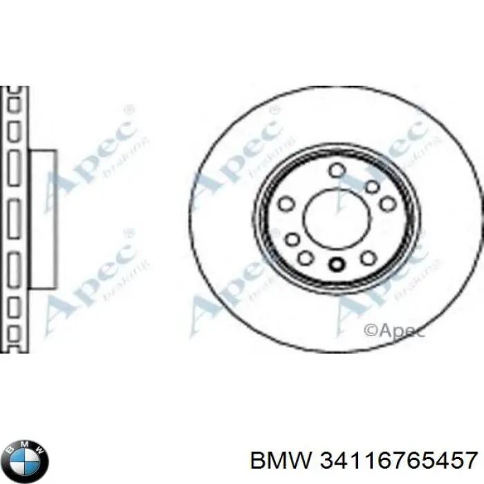 Гальмівні диски передні 34116765457 BMW
