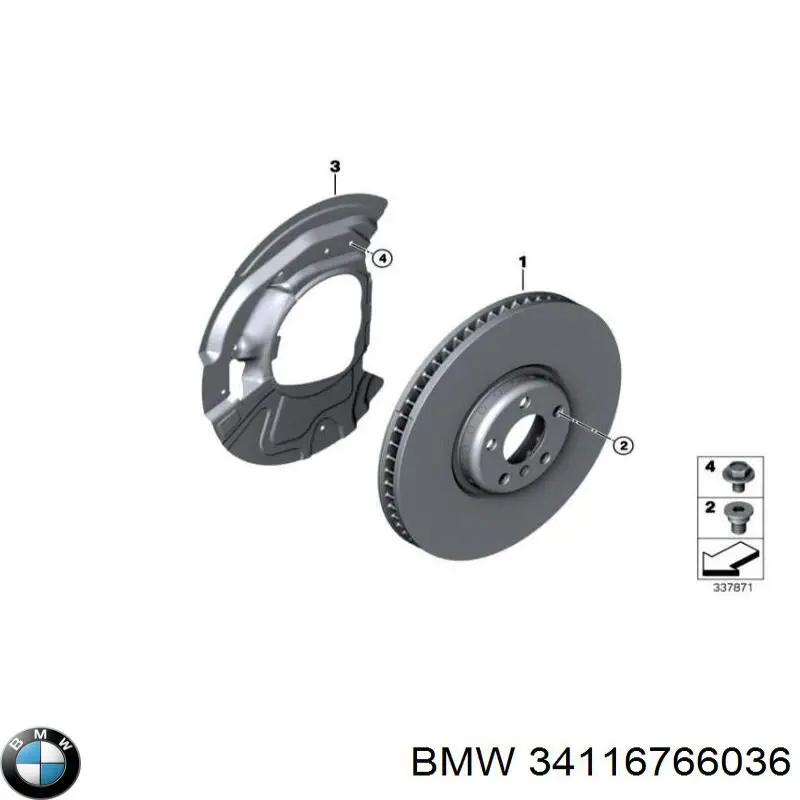 Купити 34116766036 BMW Ротор гальмівний
