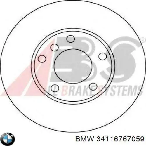 Диск переднього гальма BMW 34116767059 ціна, від 64.22 USD