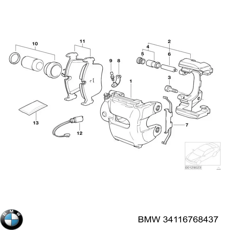 Купити 34116768437 BMW Скоба супорту переднього