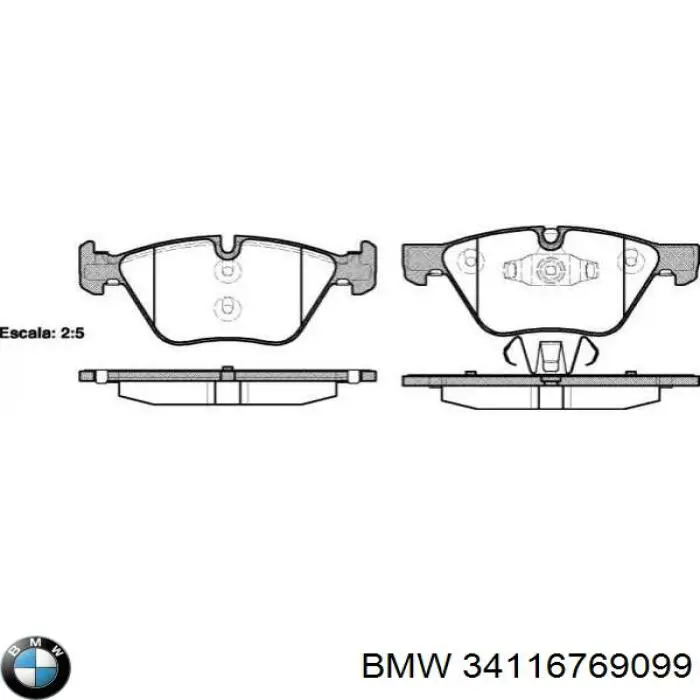 34116769099 BMW Передні гальмівні колодки