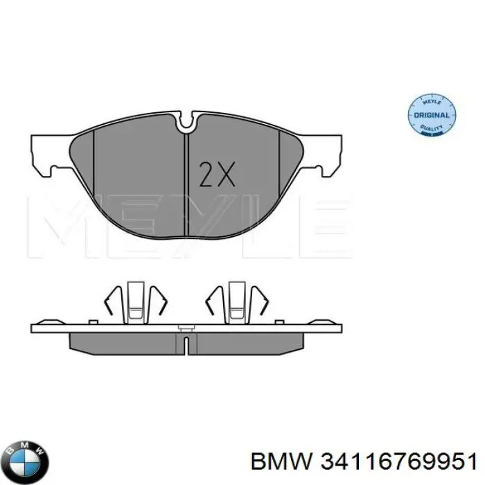 34116769951 BMW колодки гальмівні передні, дискові