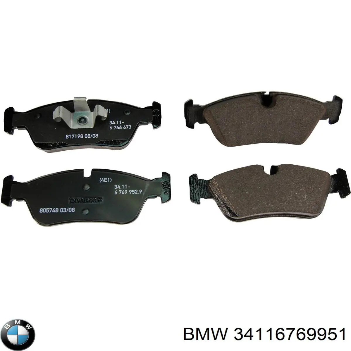 Купити 34116769951 BMW Колодки гальмівні передні, дискові