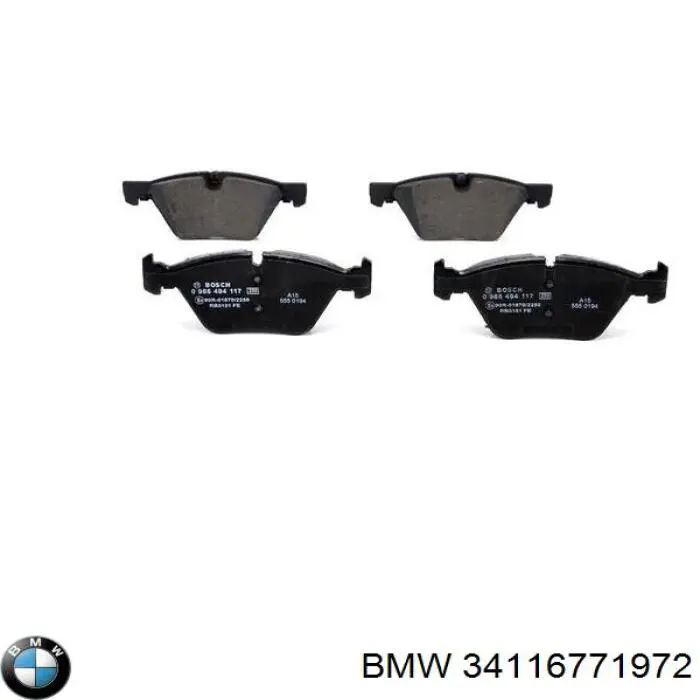 Гальмівні колодки BMW 34116771972 ціна, від 32.79 USD