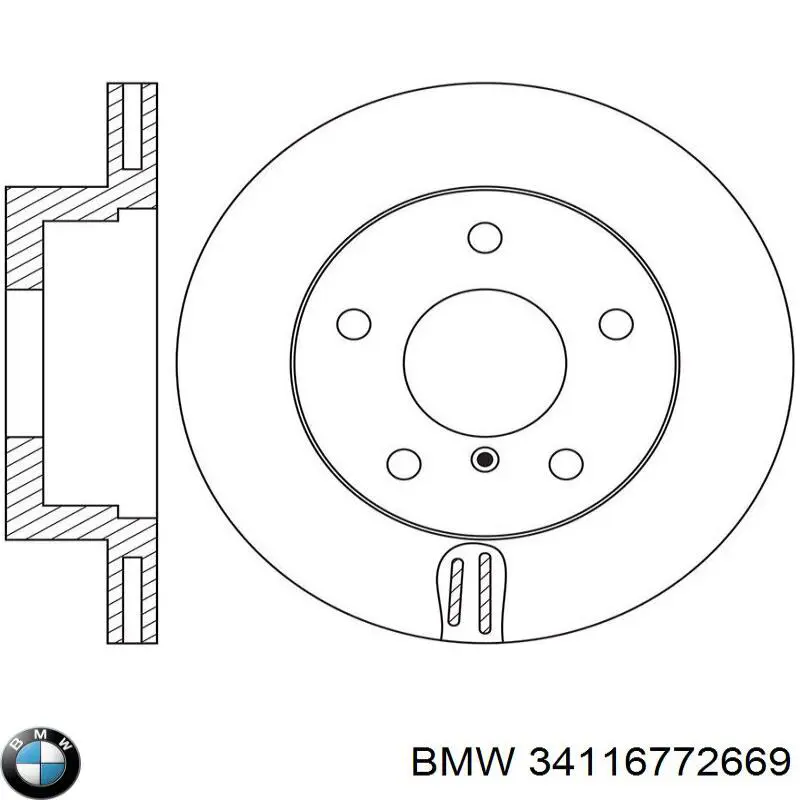 34116772669 BMW Гальмо дискове переднє