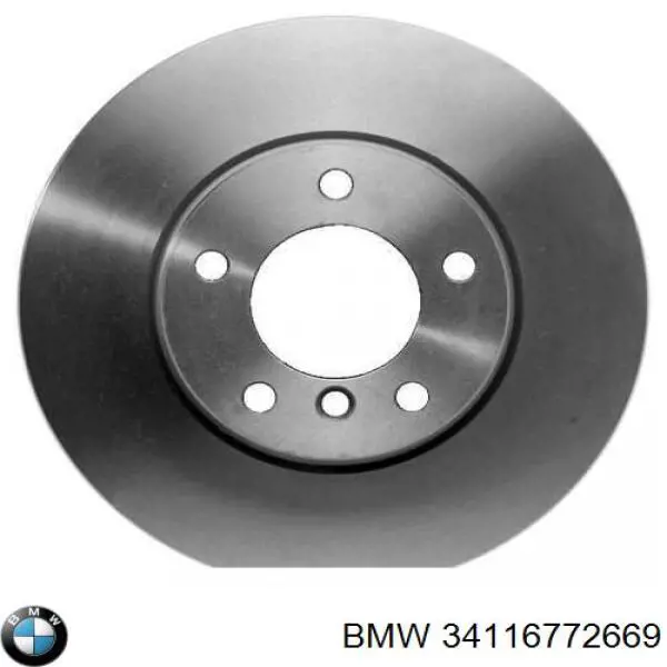 Диск переднього гальма BMW 34116772669 ціна, від 51.32 USD