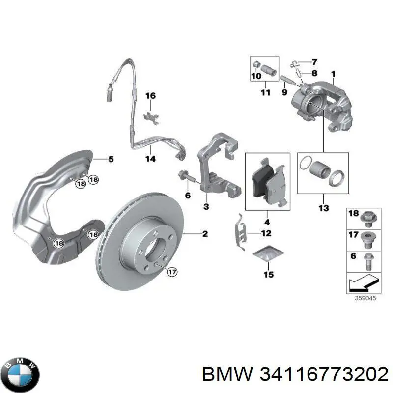 Супорт гальмівний передній правий BMW 34116773202 ціна, від 78.05 USD