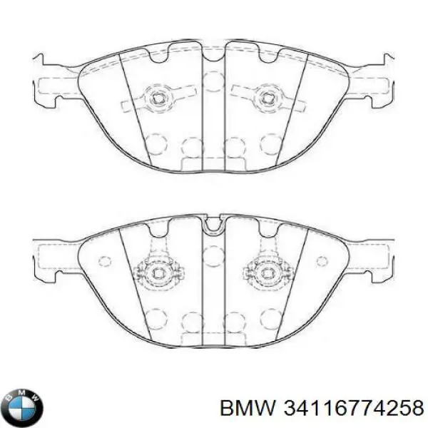 Передні тормозні колодки 34116774258 BMW