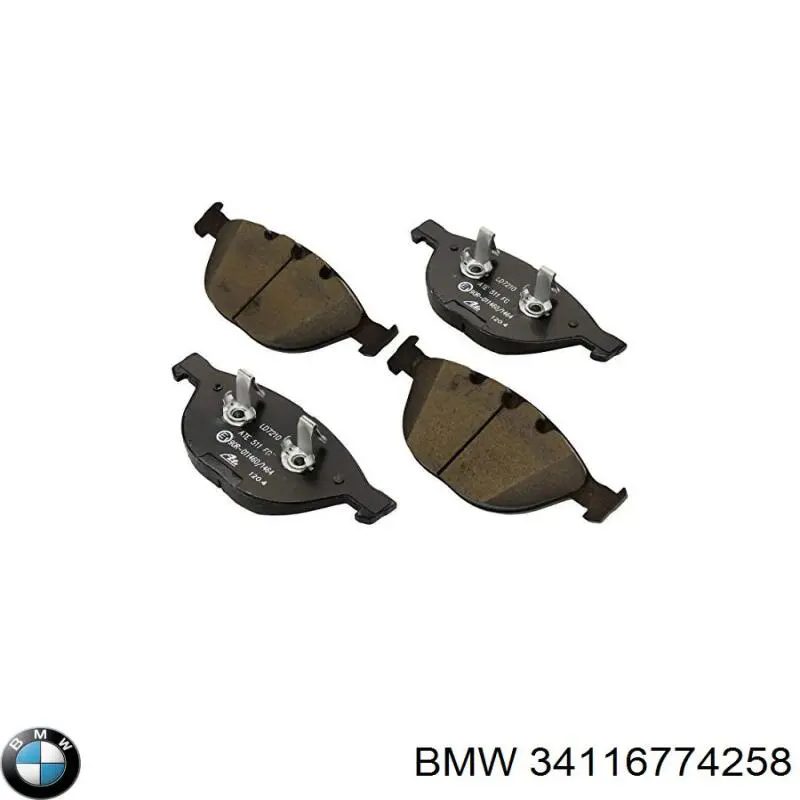 Купити 34116774258 BMW Колодки гальмівні передні, дискові