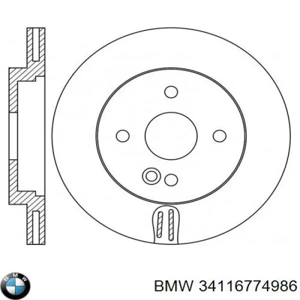 Купити 34116774986 BMW Ротор гальмівний