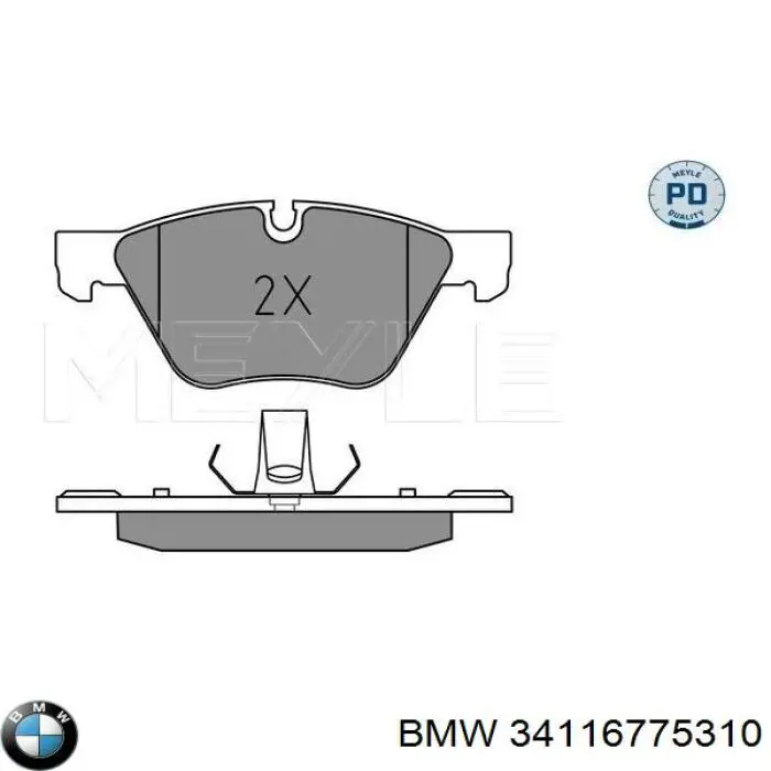 Гальмівні колодки BMW 34116775310 ціна, від 66.01 USD