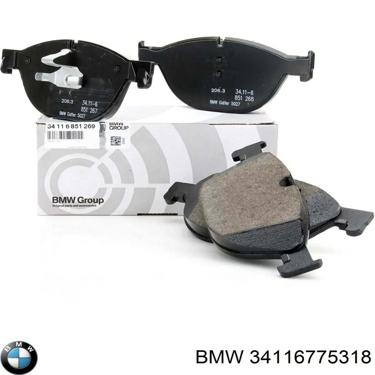 Передні тормозні колодки 34116775318 BMW