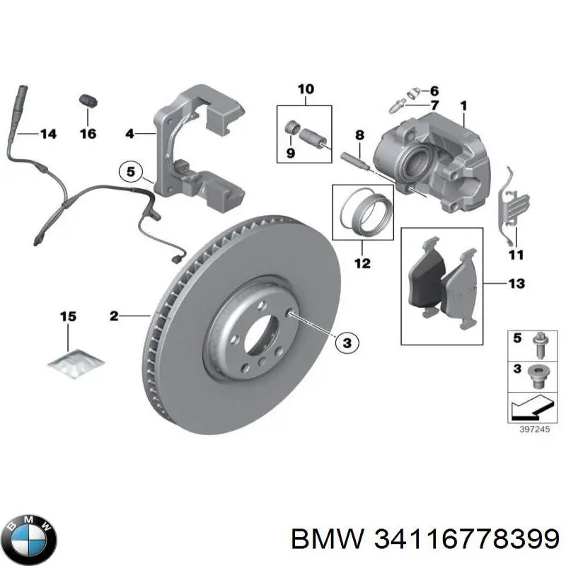 Кронштейн гальмівного супорта BMW 34116778399 ціна, від 43.57 USD