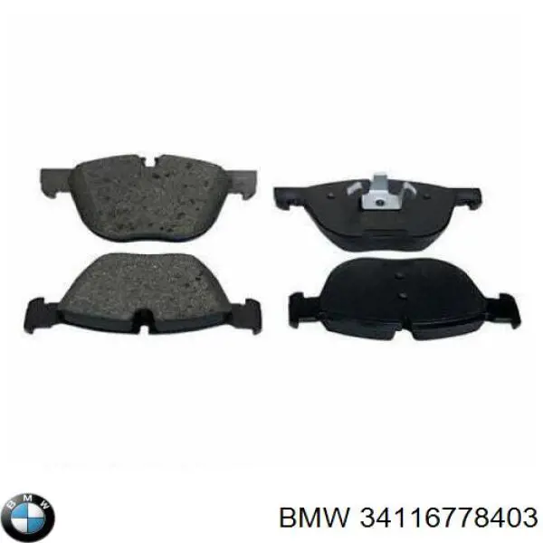 Колодки гальмівні передні, дискові 34116778403 BMW