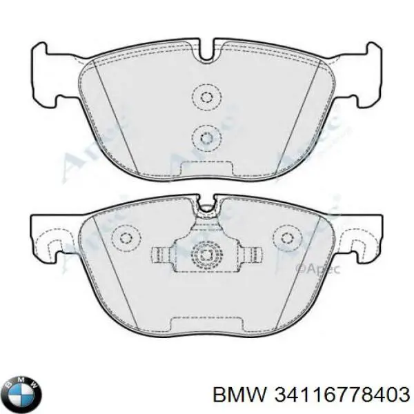 Гальмівні колодки BMW 34116778403 ціна, від 111.30 USD