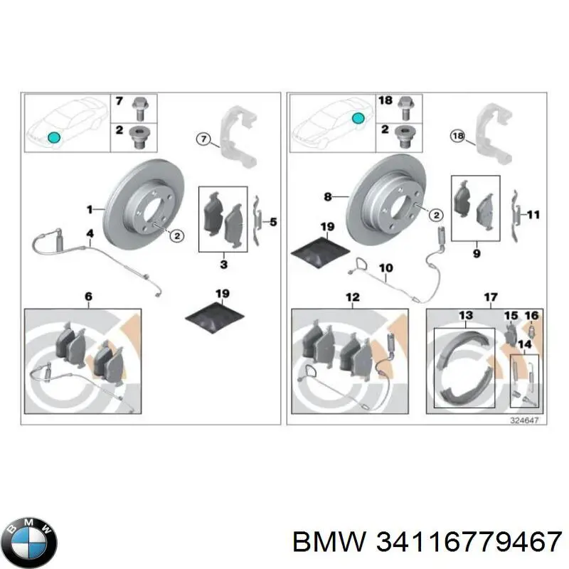 34116779467 BMW диск гальмівний передній