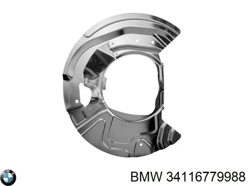 Захист гальмівного диска, переднього, правого 34116779988 BMW