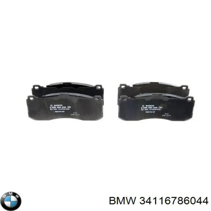 Купити 34116786044 BMW Колодки гальмівні передні, дискові