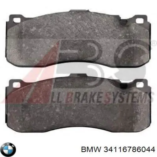 Колодки гальмівні передні, дискові 34116786044 BMW