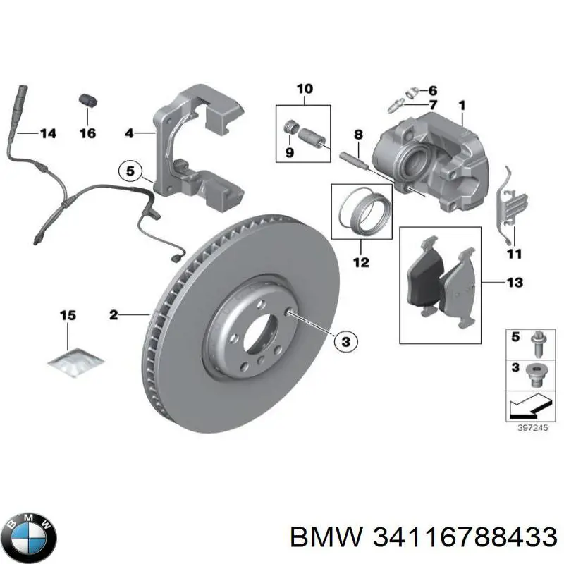 Кронштейн гальмівного супорта BMW 34116788433 ціна, від 366.17 USD