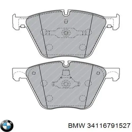 34116791527 BMW колодки гальмівні передні, дискові