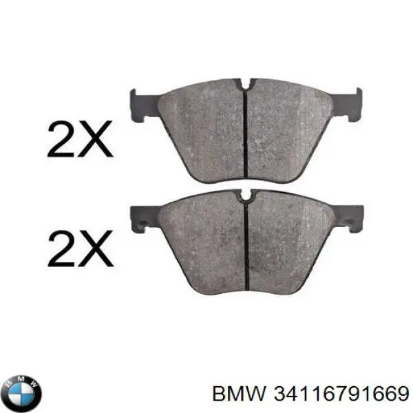 34116791669 BMW колодки гальмівні передні, дискові