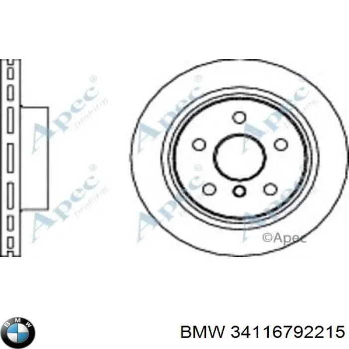 Гальмівні диски передні 34116792215 BMW