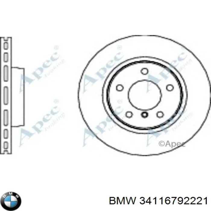 Диск гальмівний передній BMW 34116792221