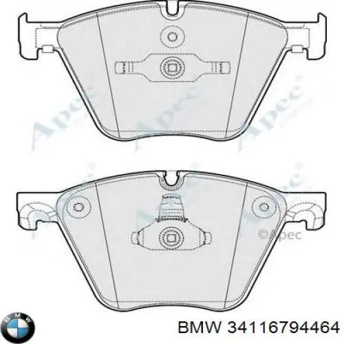 Купити 34116794464 BMW Колодки гальмівні передні, дискові