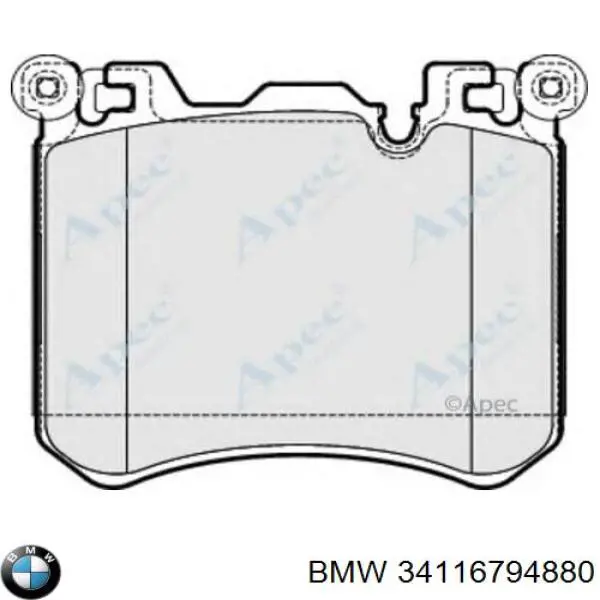 34116794880 BMW Передні гальмівні колодки