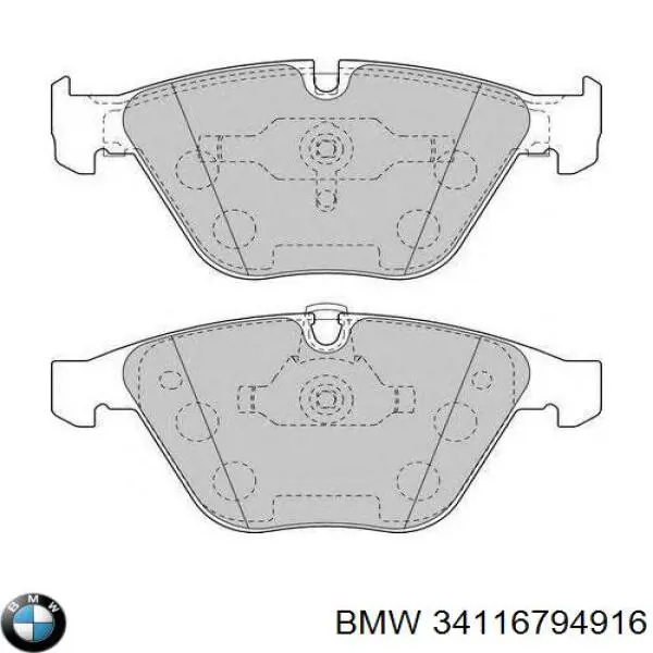 Передні тормозні колодки 34116794916 BMW