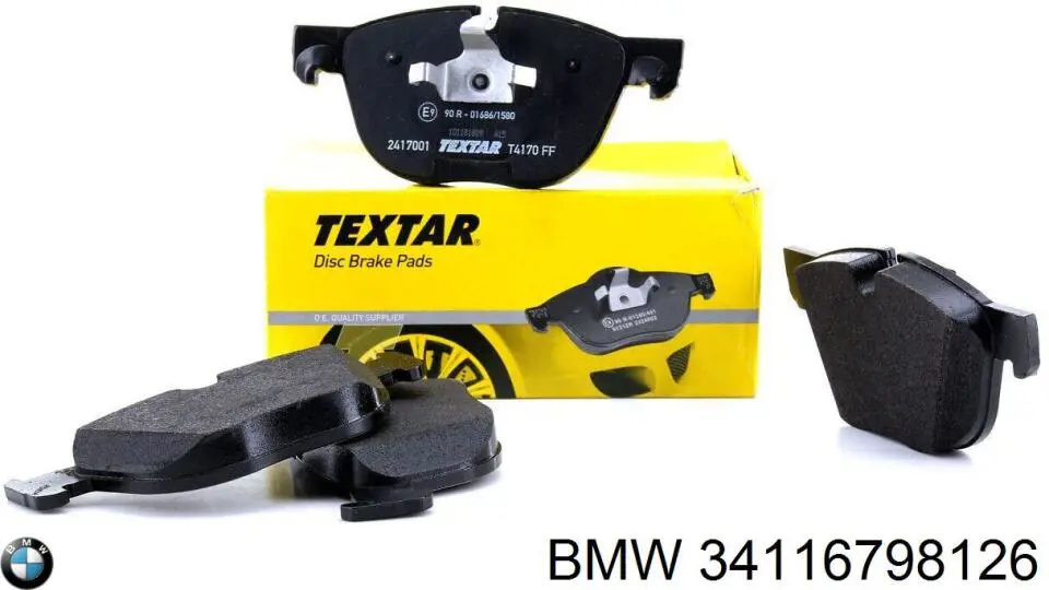 Комплект пружинок кріплення дискових колодок, передніх BMW 34116798126