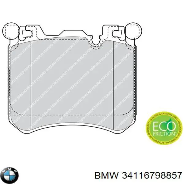Передні тормозні колодки 34116798857 BMW