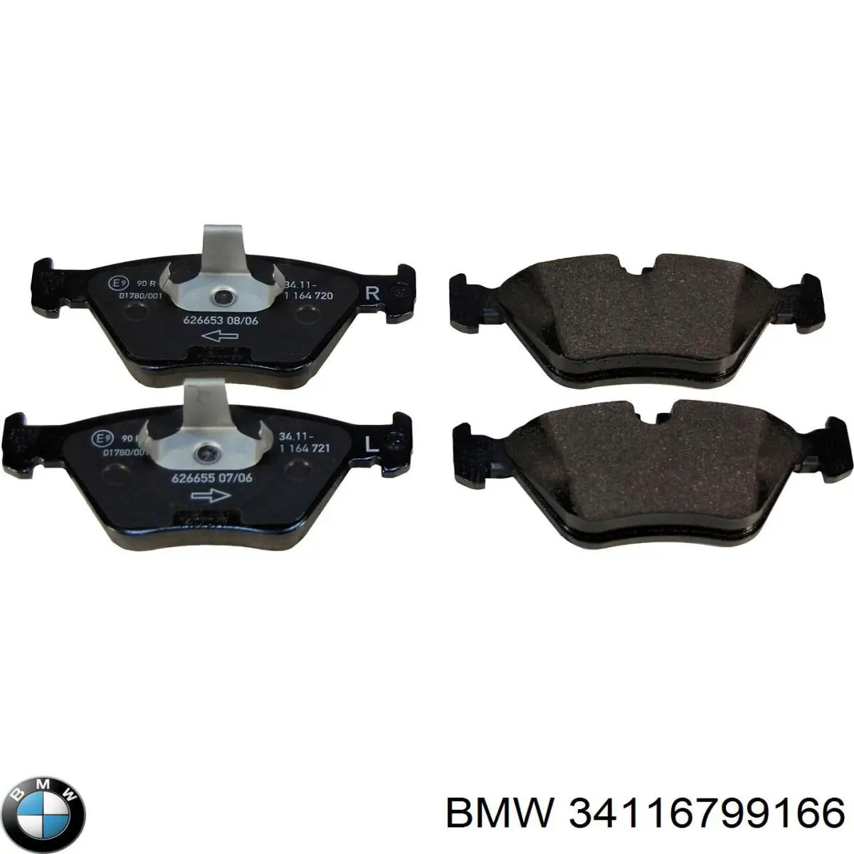 Купити 34116799166 BMW Колодки гальмівні передні, дискові