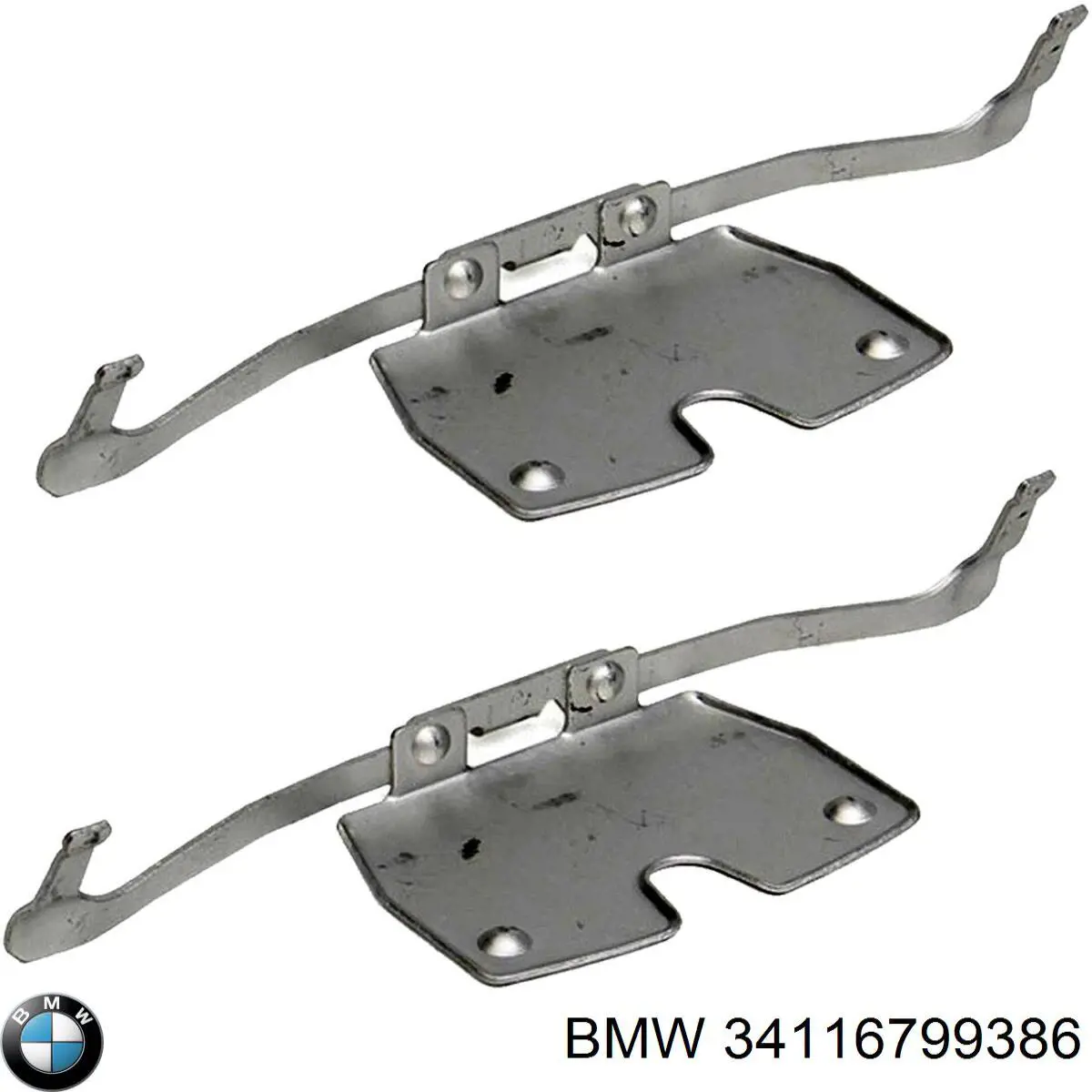 Комплект пружинок кріплення дискових колодок, передніх BMW 34116799386 ціна, від 8.50 USD