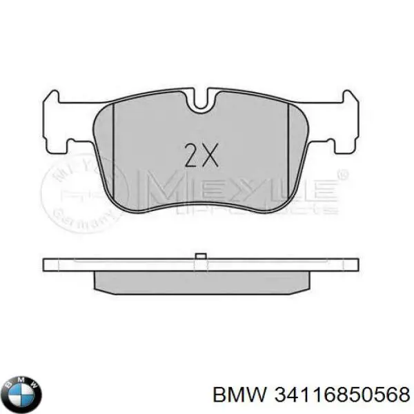 Передні тормозні колодки 34116850568 BMW
