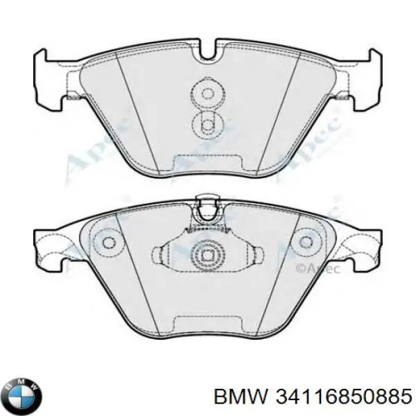 Гальмівні колодки BMW 34116850885 ціна, від 68.09 USD