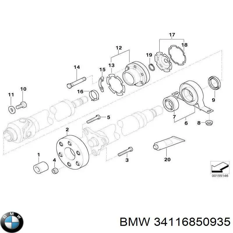 Ремкомплект переднього супорту 34116850935 BMW