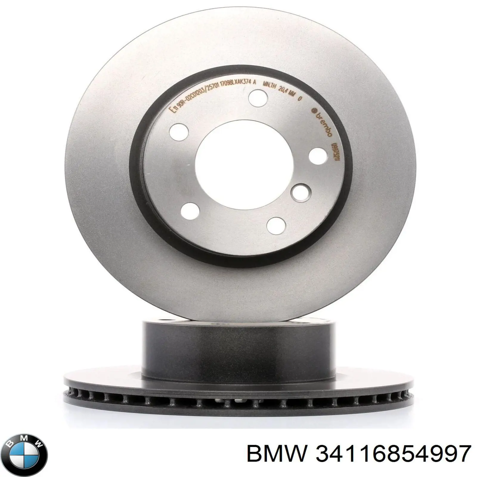 Гальмівні диски передні 34116854997 BMW