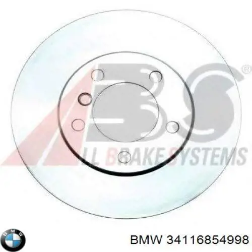 Гальмівні диски передні 34116854998 BMW