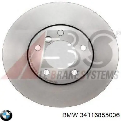 Гальмівні диски передні 34116855006 BMW