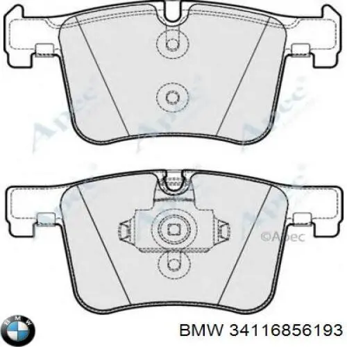 Гальмівні колодки BMW 34116856193 ціна, від 35.43 USD
