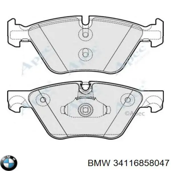 Передні тормозні колодки 34116858047 BMW