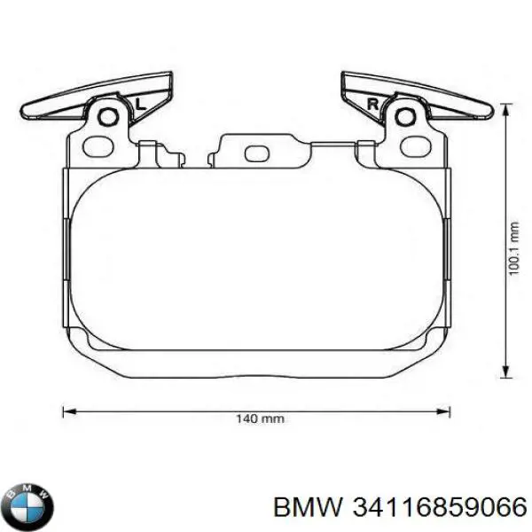 34116859066 BMW колодки гальмівні передні, дискові