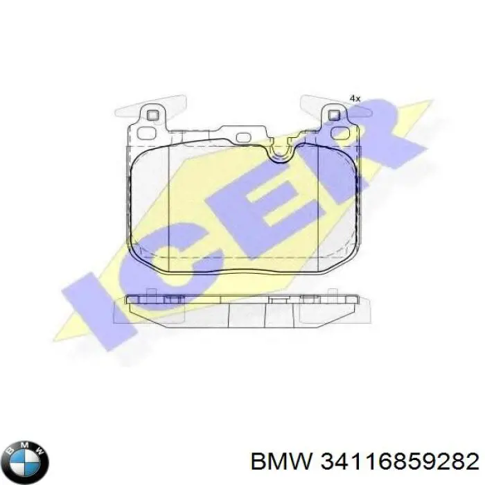 Купити 34116859282 BMW Колодки гальмівні передні, дискові