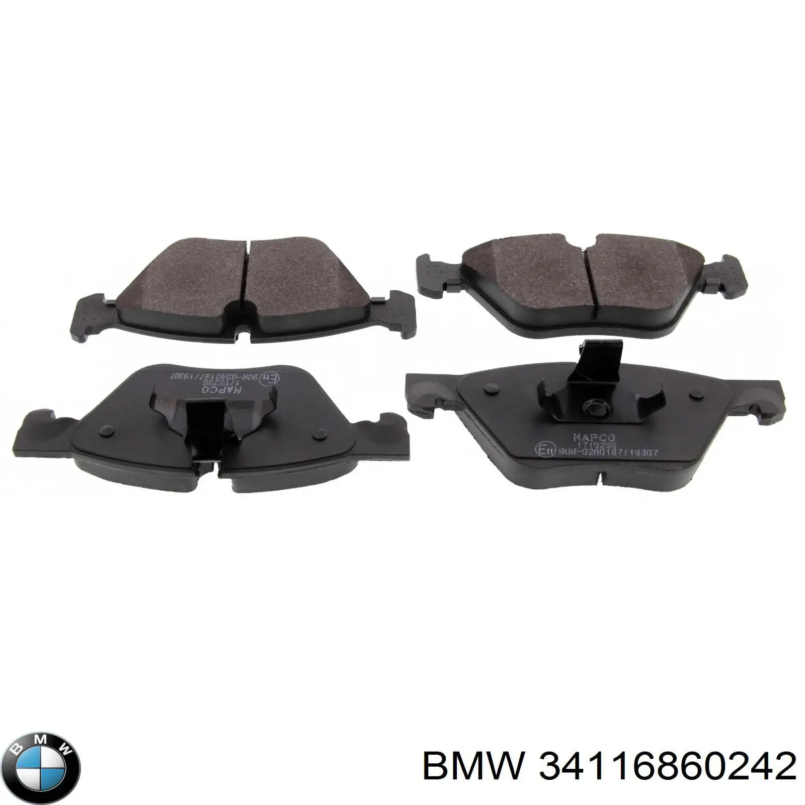Передні тормозні колодки 34116860242 BMW