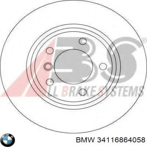 34116864058 BMW диск гальмівний передній
