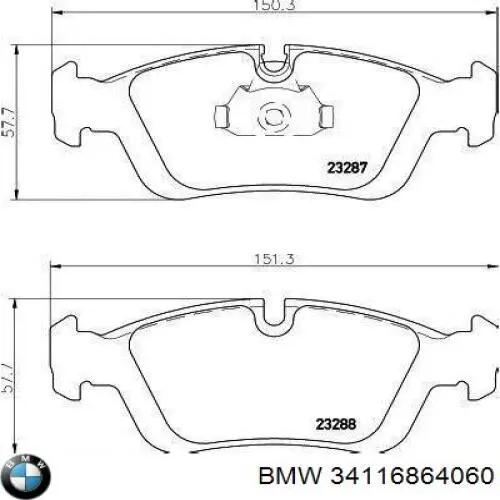 Купити 34116864060 BMW Ротор гальмівний